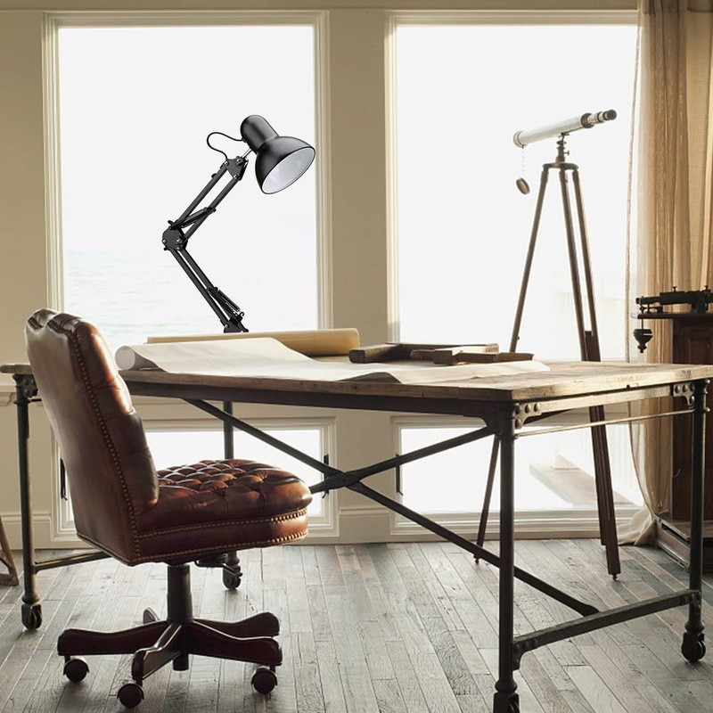 ShellKingdom Architect Task Lamp, Adjustable Swing Arm Desk Lamp with