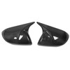 1 Pair Rearview Mirror Cap Carbon Fiber Horn Style Protective