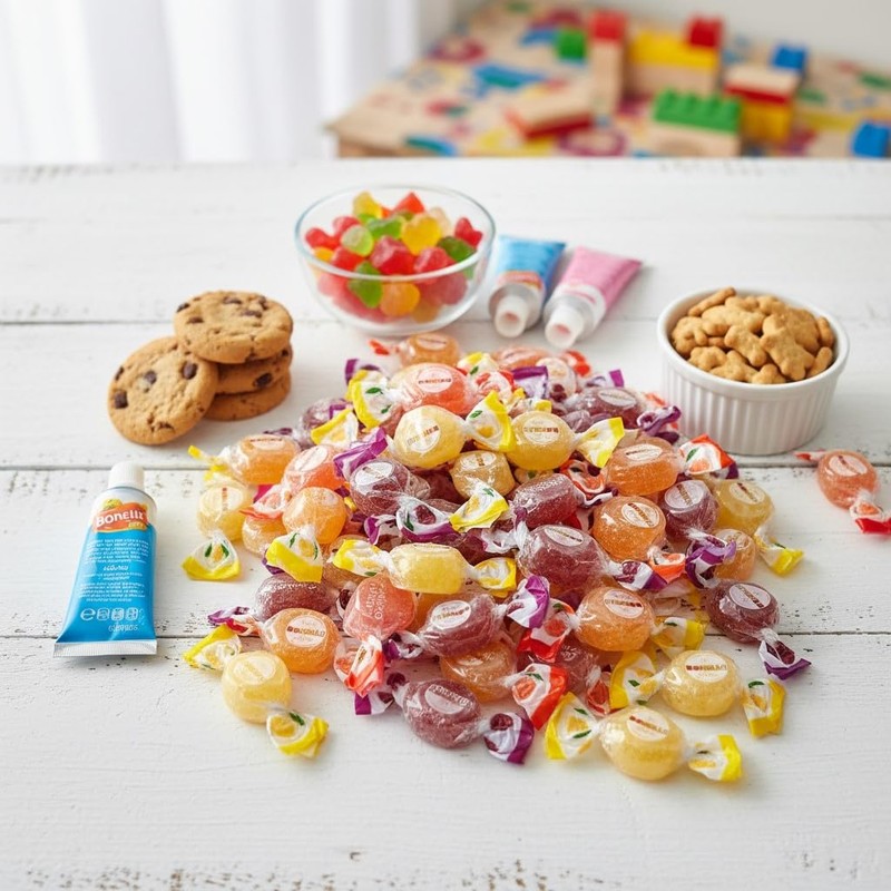 SweetGourmet Le Bonelle Gelées Soft Fruit Jelly Candy, Strawberry Blackberry
