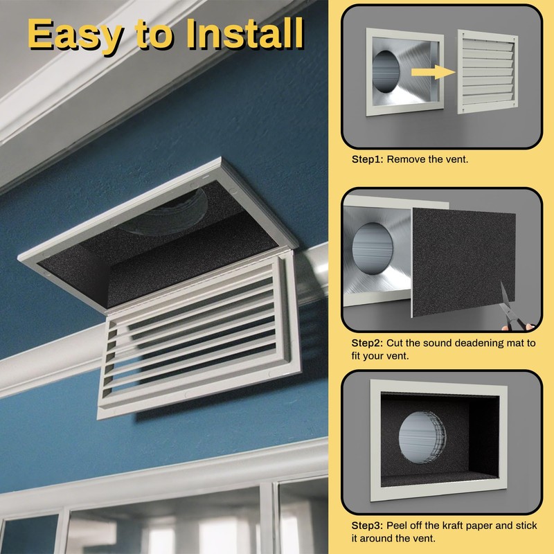 Powrocket Sound Deadening Kit for Vent,Sound Deadening Mat with Acoustic