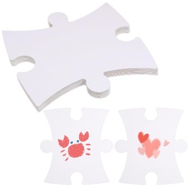 30 Pcs Large White Blank Puzzle to Draw on 11.8 x 11 Inch Oversize Blank Paper Puzzle Pieces Giant Cutouts for Adult DIY Arts and Crafts to Draw and Write Huge Art Display Decor