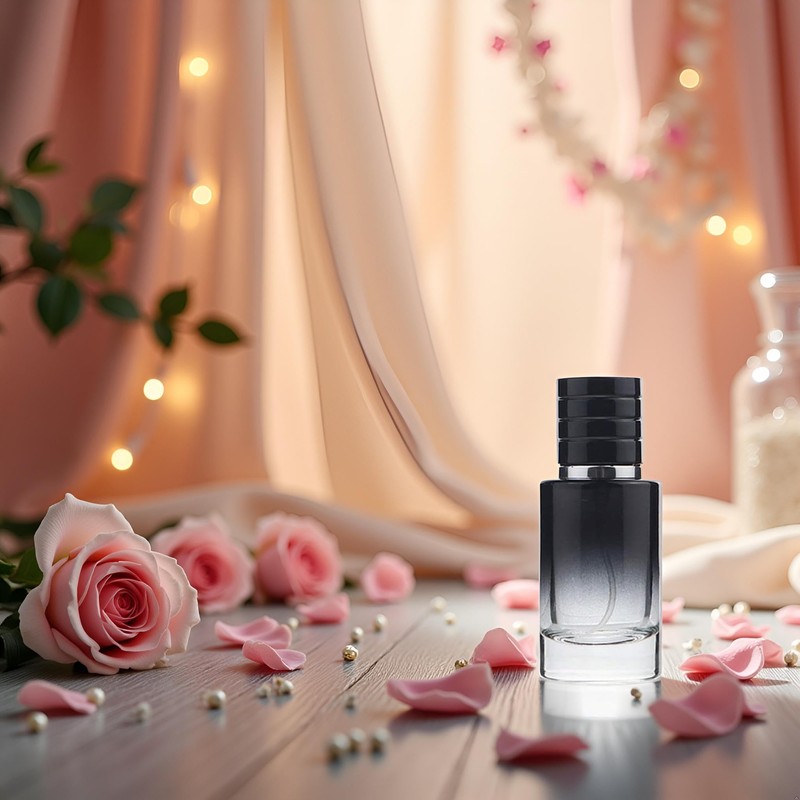 Black Perfume Atomizer Portable High-Grade Glass Spray 30ml Refillable Small