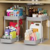 Ukeetap 2 Pack Multi-Purpose Pull-Out Storage Organizers, Under Sink Organizers