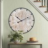 EMAX HOME 24 Inch Large Farmhouse Wall Clock, Rustic Antique