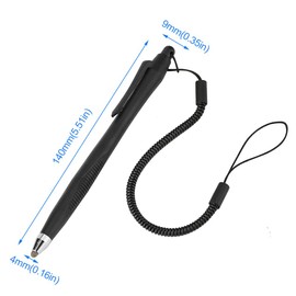 2 Pcs Resistive Touch Screen Pen, Stylus Pen with Spring Rope, Scratch Proof Pens with Stylus Tip, Touch Pens for Touchs Screens, Drawing, Sketching and Note-Taking(SIZE:4mm)