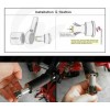 OUMURS Motorcycle 7/8" 22mm Handle Bar End Mirrors For For