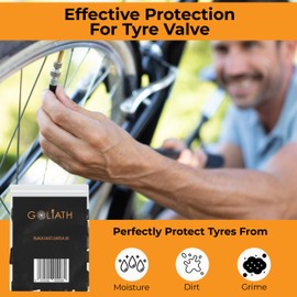 Dust Caps - 50 pieces - Tyre Valve Cap - Universal Dust Caps - Black Caps - Used On Car Tyres, Bikes, Bicycles, Motorbikes (50)