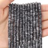 150PCs Natural Black Imperial Jasper Spacer Beads, Loose Semi Precious