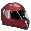 Milwaukee Helmets MPH9826DOT Ionized Flat Red Advanced Motorcycle Modular Helmet