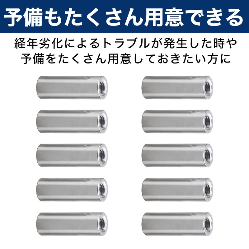 Felimoa Coupling Nut Stainless Steel M8 Approx. 0.5 x 1.6
