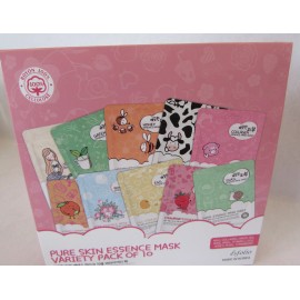 Esfolio Pure Skin Essence Face Mask Sheet Variety 10 Pack Collagen Strawberry