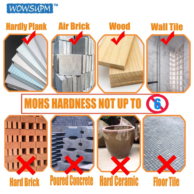 WOWSUPM 5” Carbide Tipped Deep Hole Saw Cutter 2.36” Depth