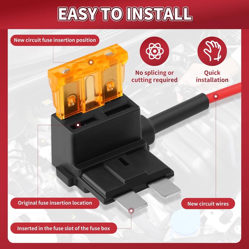 3 Pcs Tipm Fuel Pump Relay Bypass Kit 11.8 Inch