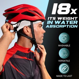 SweatHawg, Shorty Sweat Cap Insert X2 - Highly Absorbent Cap Liner, Sweat Control Hat Liner - Sweat Absorbing Cap Protector for Sports & Outdoor Use - Washable, Lightweight Prevents Stain/Odor (White)