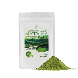 EFOOFAN Té Verde Matcha Orgánico En Polvo, Grado Culinario Premium (113 G), Sabor A Té Tencha Japonés, Primera Cosecha, Té Macha Orgánico Para Latte, 