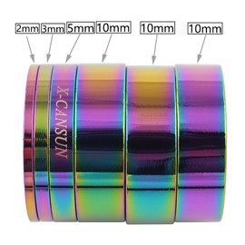 Aluminium Bicycle Handlebar Spacer Bicycle Handlebar Spacer Stem Spacer Rings Bicycle Fork Headset Spacer for 1-1/8 Inch (28.6 mm) Bicycle Bars (6 Pieces)