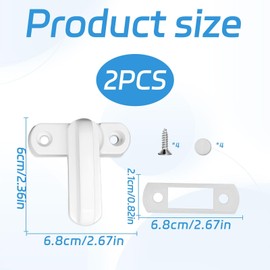 2 PCS Sash Jammers,Sash Jammers for UPVC Doors,Door Jammer for UPVC Doors Sash Jammer Flush Lock Blocker,Window Locks for UPVC Windows,Window Locks,Theft Patio Door Security Lock(White)