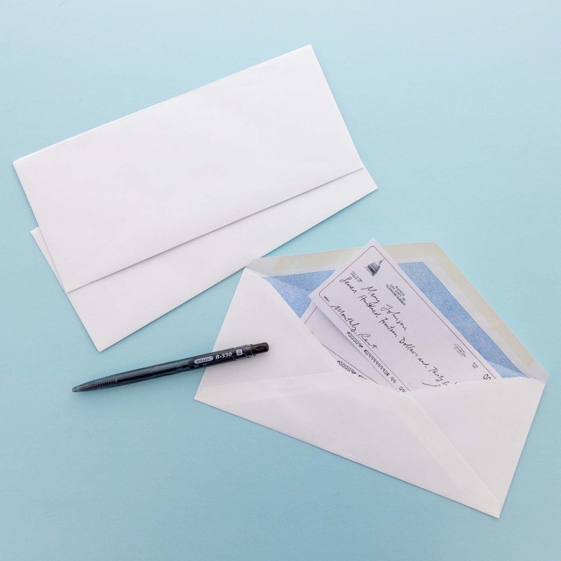 BAZIC 5049#10 Security Envelope w/Gummed Closure (40/Pack)