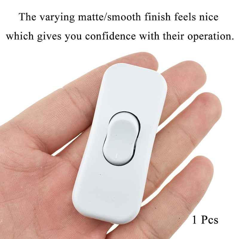 Hahiyo 2A 250V Inline Cord Switch Rocker Button Double Pole