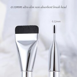 Juego de Brochas de Base con Espátula Brocha Kabuki Ultrafina de Cabeza Plana Brocha para Corrector No Absorbente para Difuminar Maquillaje Líquido, En Crema O Impecable con Borlas Adicion