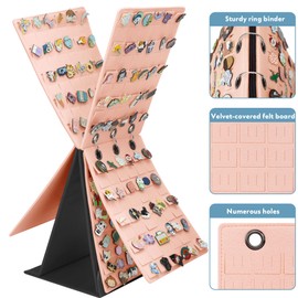 PACMAXI Pin Display Holder, Brooch Pin Organizer, Enamel Pin Display Pages for Store 240+ Pins, Pin Collection Storage Calendar Stand with 3 Binders and 5 Pages (Not Include Any Accessories)