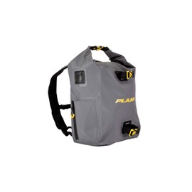 Plano Z-Series Roll-Top Waterproof Fishing Tackle Backpack, Gray Fabric, Includes 2 Clear 3700 StowAway Utility Boxes, Fishing Backpack with Tackle Boxes