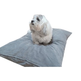 ehomegoods Durable Comfort Micro-Cushion Memory Foam Pet Dog Pillow Bed with Waterproof Liner + External Cover for S,M,L Dogs- Complete Set (Gray Microsuede, 36''x29'')