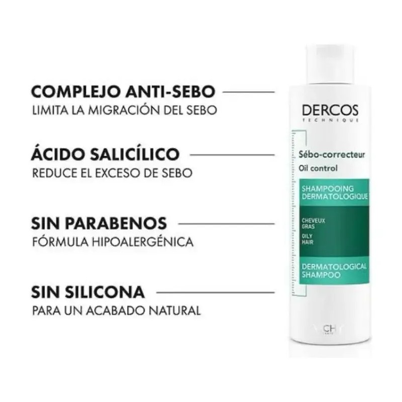 Shampo Vichy Dercos Oil Control Sebocorrecor 200ml