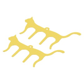 QUARKZMAN 2 Pieces Cute Cat Shaped Metal Music Note Clip and Side Holder Music Stand Music Stand for Piano Sheet Music - Gold