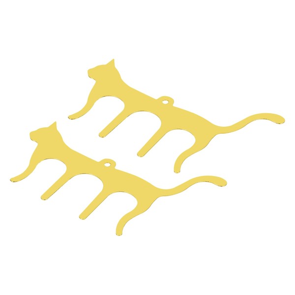 QUARKZMAN 2 Pieces Cute Cat Shaped Metal Music Note Clip