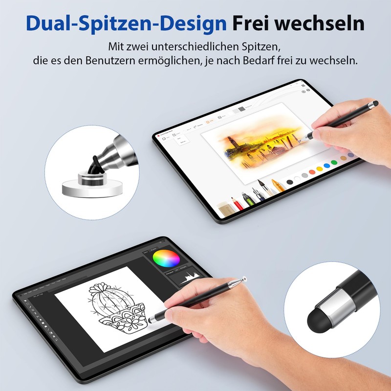 Universal Tablet Pen with Dual Tip - Precision Tip, No