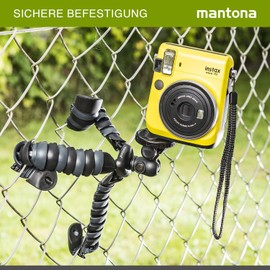 walimex pro Armadillo DSLR (to working height 28 cm/Maximum Load 3 kg – Black/Grey + Adapter with 1/4-Inch Connector and Smartphone Holder