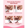 LIONVISON Practice Hand for Acrylic Nails, Silicone Nail Hand Practice,