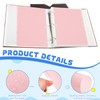 6 Sets 8 Tab Pink Binder Dividers for 3 Ring
