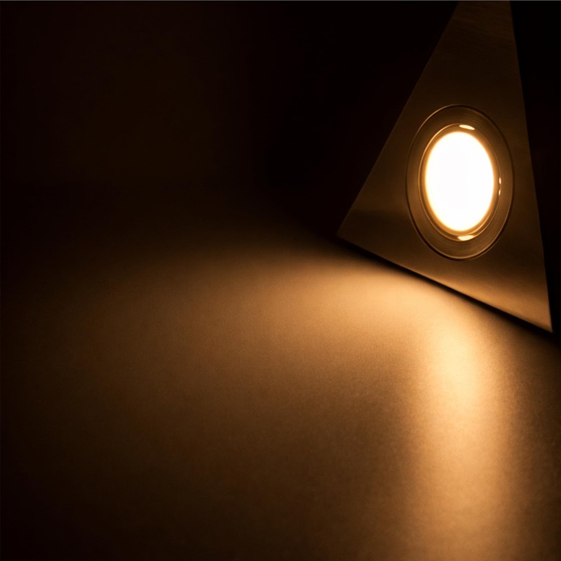 vislux Set of 3 LED Triangular Light Kitchen Light Stainless