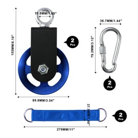 CNQLIS Cable Pulley Wheel for Home Gym Pulley System,90mm Aluminium Alloy Gym Pulley for Maximum 660LBS Load, for poleas. para Gym