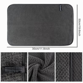 KinHwa Microfibre Guest Towels Small 30 x 50 cm Pack of 10 Dark Grey