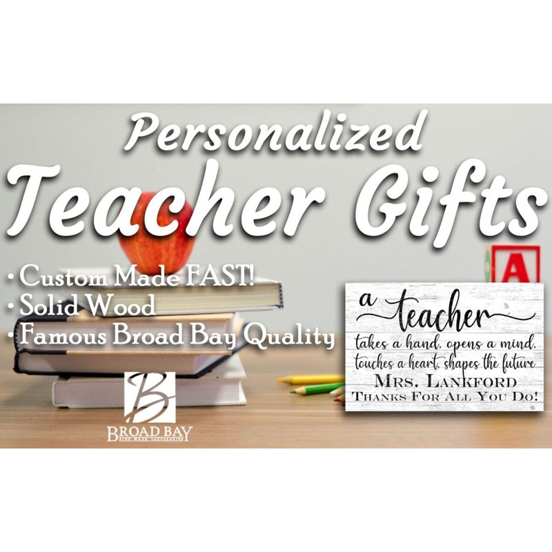 Broad Bay Teacher Gift Plaque Custom Sign Class Appreciation Gift