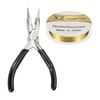 HARFINGTON Jewelry Pliers 4-in-1 Mini Jewelry Making Pliers with 65ft