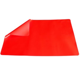 X- Haibei Extra Large Silicone Mat for Crafts Epoxy Resin, 31.5”x19.6" x0.08", Protect Your Work Table for Jewelry Casting Painting Baking, Easy Clean Up, Durable, Non Skid, Non Stick, Red