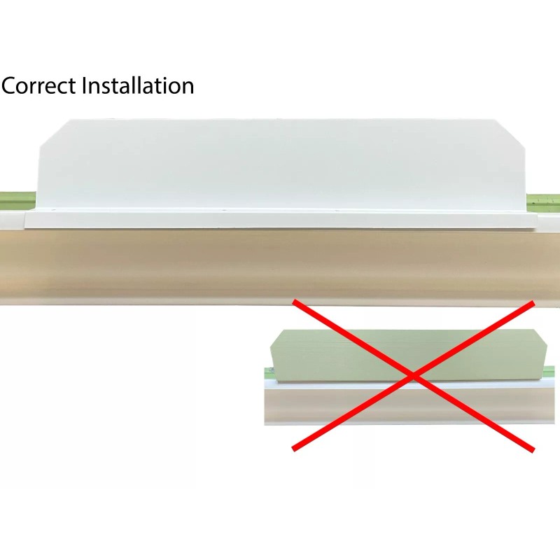 GutterWorks.com GUTTER VALLEY SPLASH GUARD-STRAIGHT (3 CT) - ALMOND