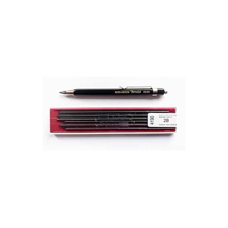 KOH-I-NOOR HARDTMUTH Short Mechanical Clutch Lead Holder 2.0mm 5228 Black
