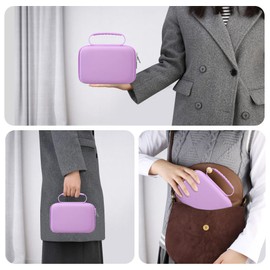 RAIALL Case for ORGSTA S002 Sticker Printer, Travel Bag for Mini Printer Portable Thermal Sticker Printer Label Maker, Label Printer Study Printer Storage Holder for Thermal Paper and Cable, Purple