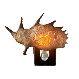 wild wings Wolf Antler Night Light Bedroom Cabin Woods Home Lake House Child Cayote Howl