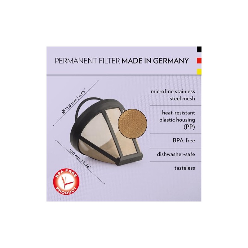 Finum Reusable and Sustainable Coffee Filter with Stainless Steel Infusing