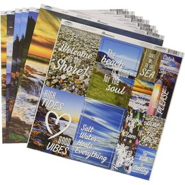 Reminisce Rocky Shores Scrapbook Collection Kit, Multi Color Palette