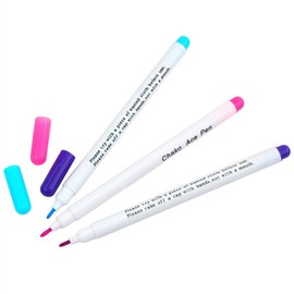 Water Erasable Fabric Marking Pen, Water Soluble Temporary Marker Pen Air Erasable Magic Pen for Cloth Sewing Cross Stitch (White)