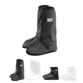 CAPASTEC Waterproof Shoe Cover, Rain Shoe Cover, Includes Reflective Fixed Band, 5 Sizes, Color Rain Shoe Cover, High cut black