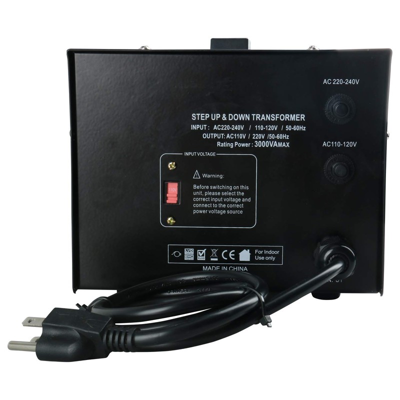 YaeCCC ST-3000 Voltage Transformer Converter Regulator with Voltage Meter -