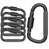 Carabiner, Set of 5, Small, D-Ring, Keychain, Aluminum Alloy, High